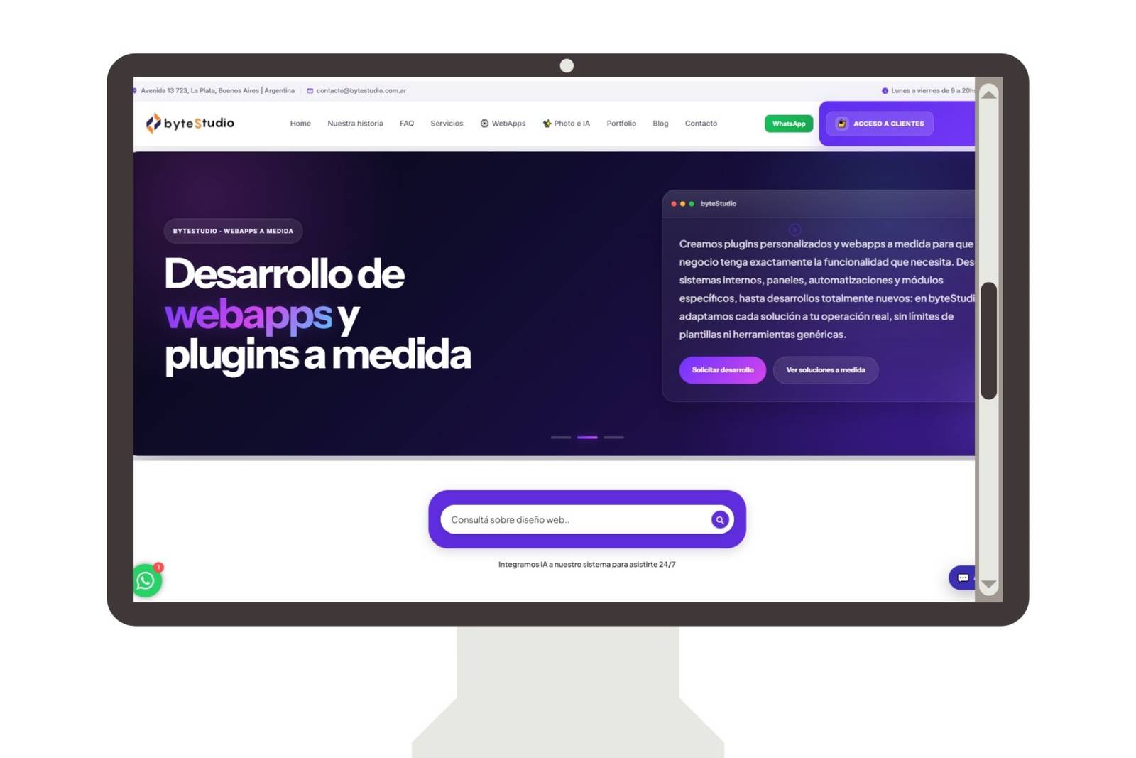 branding para bytestudio realizado por Antonela Casagrande community manager, social media manager y creadora de contenido AI