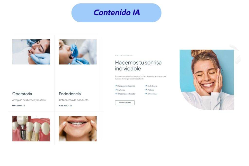 Diseño de contenido para redes para Salinas Odontología realizado por Antonela Casagrande community manager, social media manager y creadora de contenido AI
