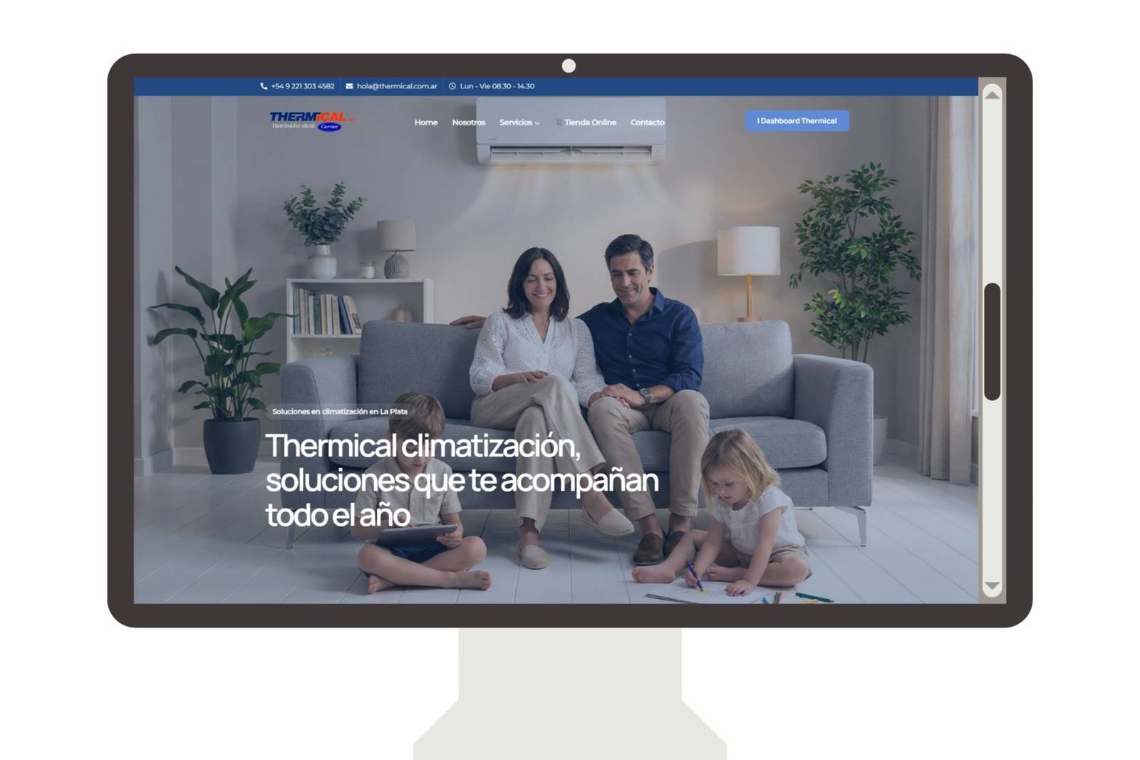 Diseño de contenido para la web para thermical realizado por Antonela Casagrande community manager, social media manager y creadora de contenido AI